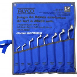 Juego llave acodada estriada métrica Alyco